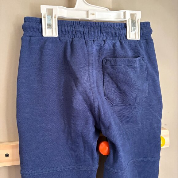 Mini Boden Warrior Striped Knee Joggers in Starboard Blue, 4/5 - Picture 6 of 7
